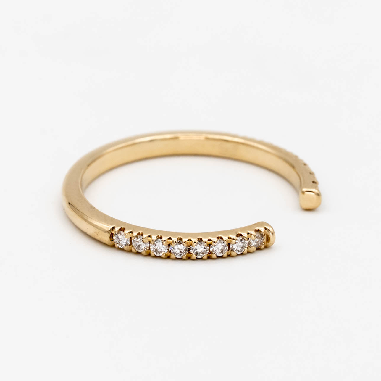 Negative Space Pave Diamond Band