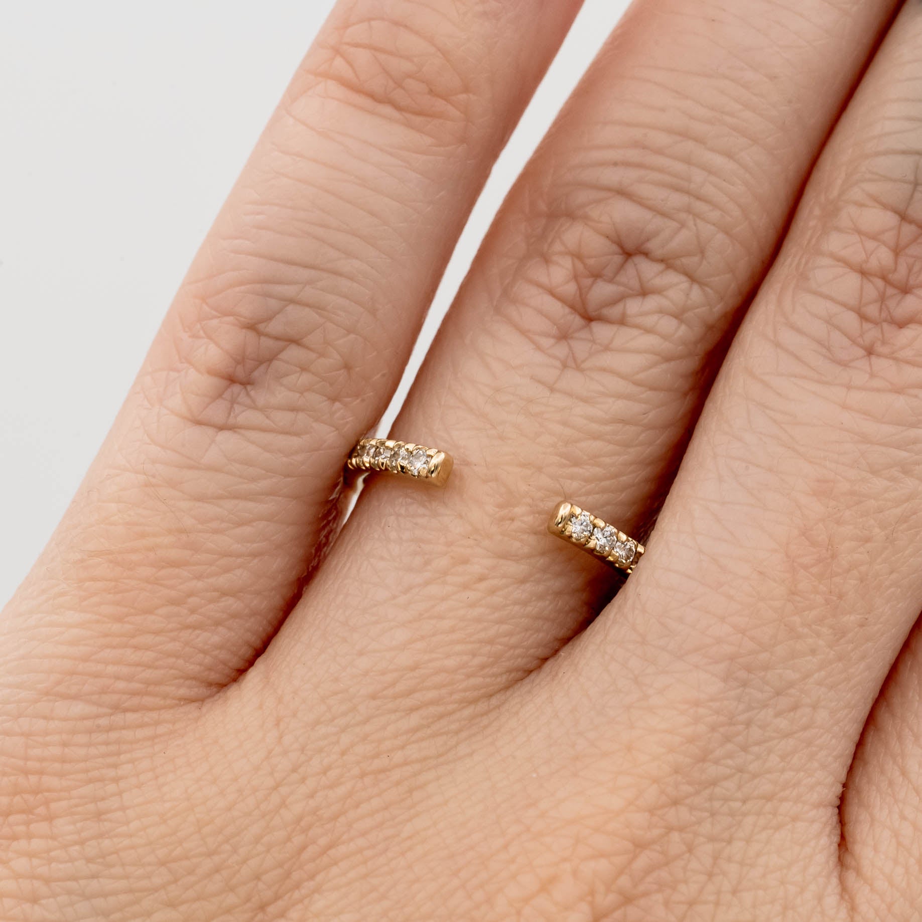 Negative Space Pave Diamond Band
