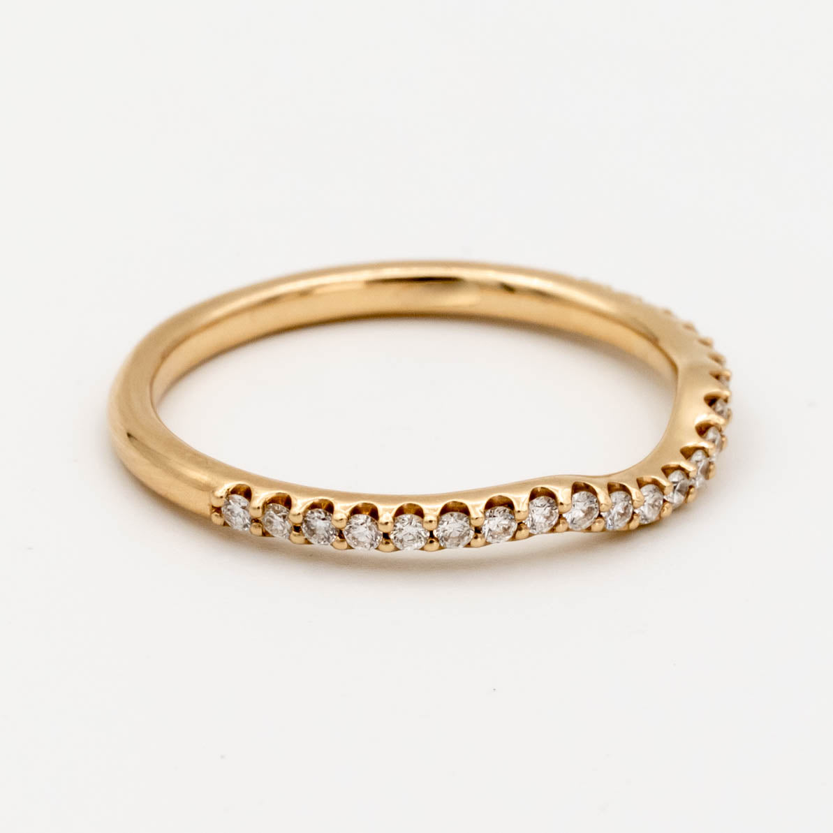 Pave Diamond Contour Band