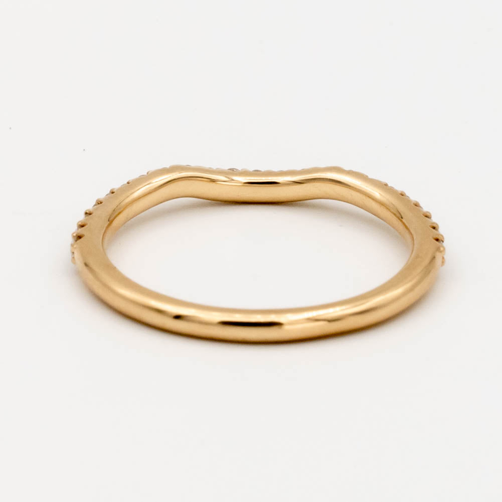 Pave Diamond Contour Band