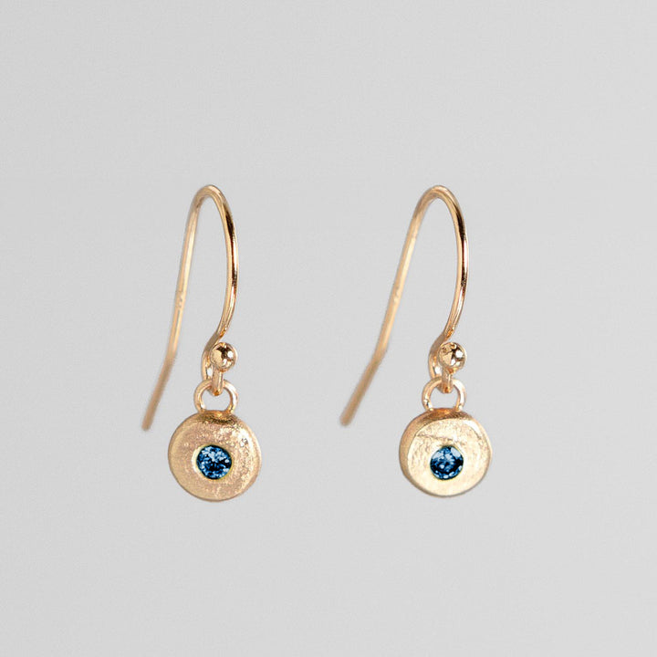 Pebble Drop Earrings in 14k Yellow Gold