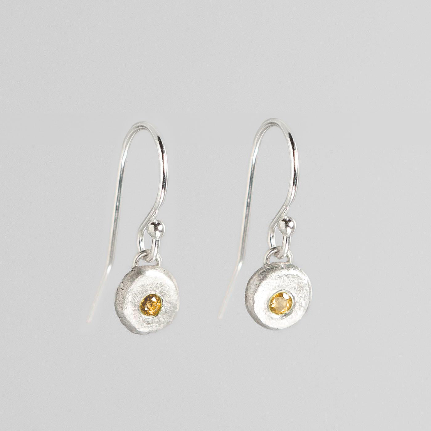 Pebble Drop Earrings in Sterling Silver