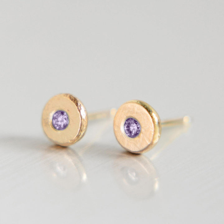 Pebble Stud Earrings in 14k Yellow Gold