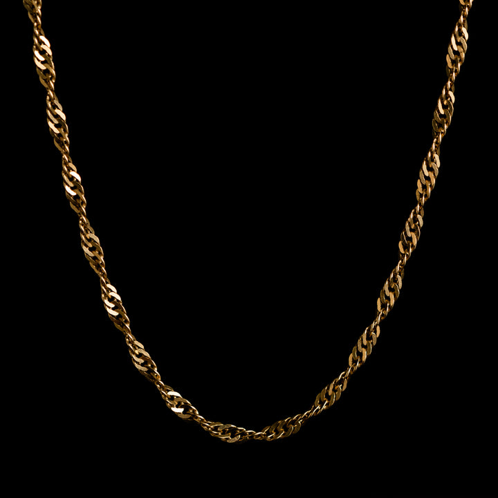 Vintage 18k Gold Twisted Curb Chain