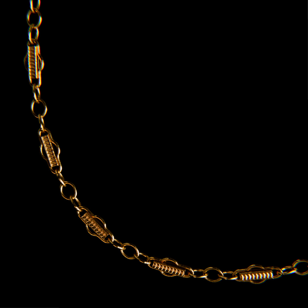 Vintage 14k Textured Link Chain in 14k Gold
