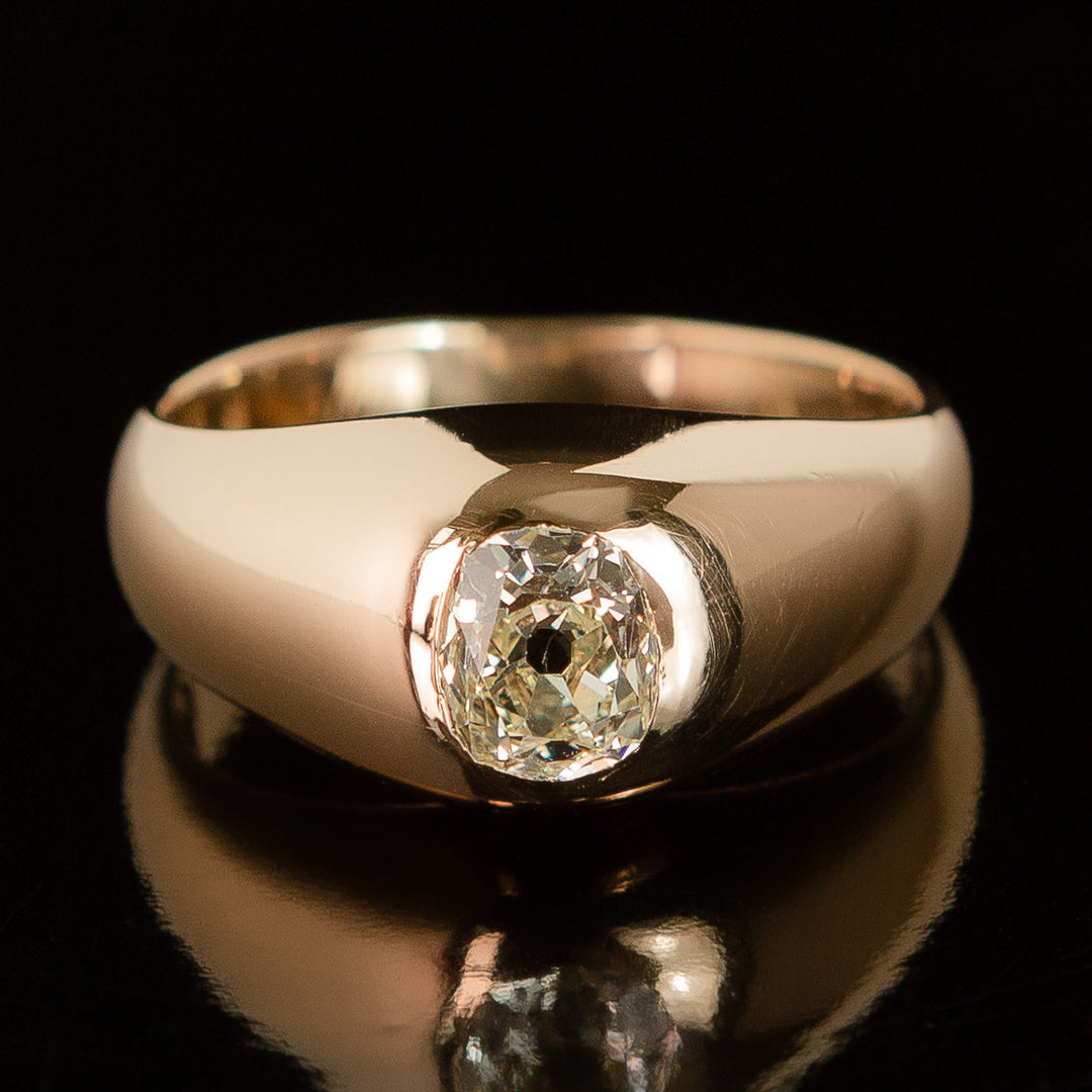 Victorian Domed Diamond Ring in 14k Gold