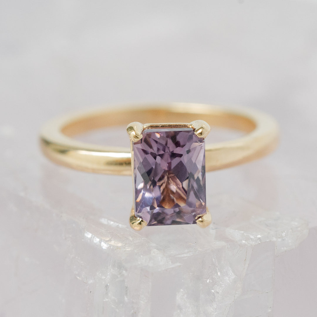 Cypress Ring - Purple Spinel in 14k Yellow Gold