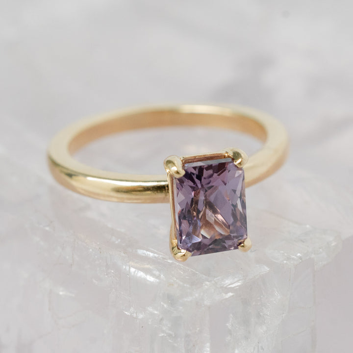 Cypress Ring - Purple Spinel in 14k Yellow Gold