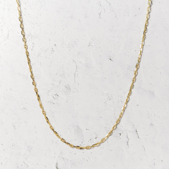 Anchor Chain Necklace in 14k Gold