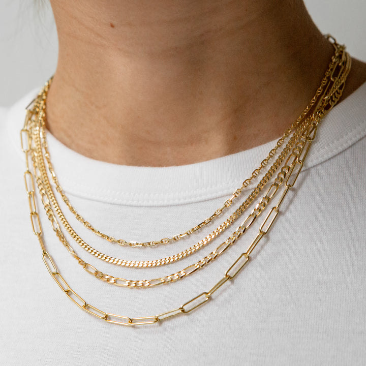Luxe Paperclip Chain Necklace in 14k Gold - 3.5mm