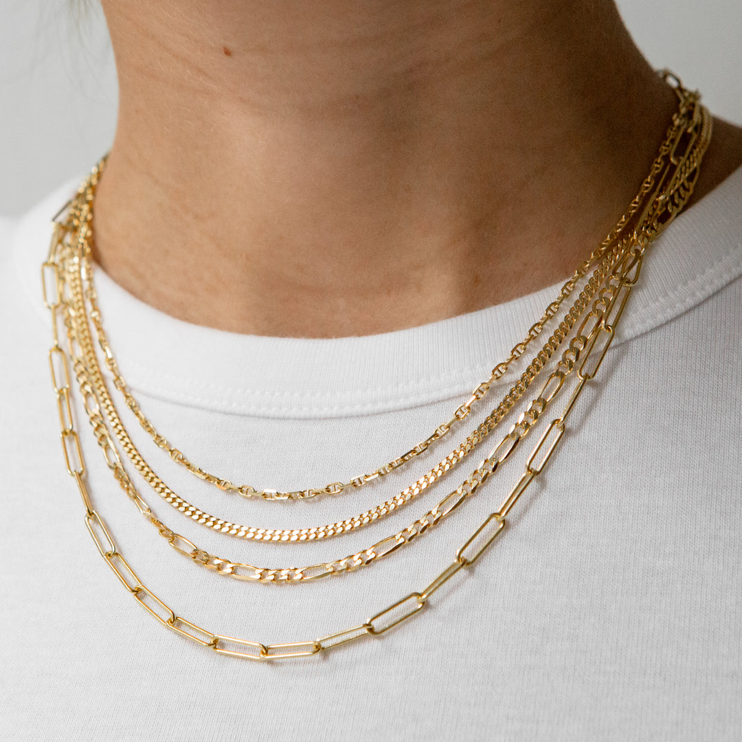 Cuban Chain Necklace in 14k Gold