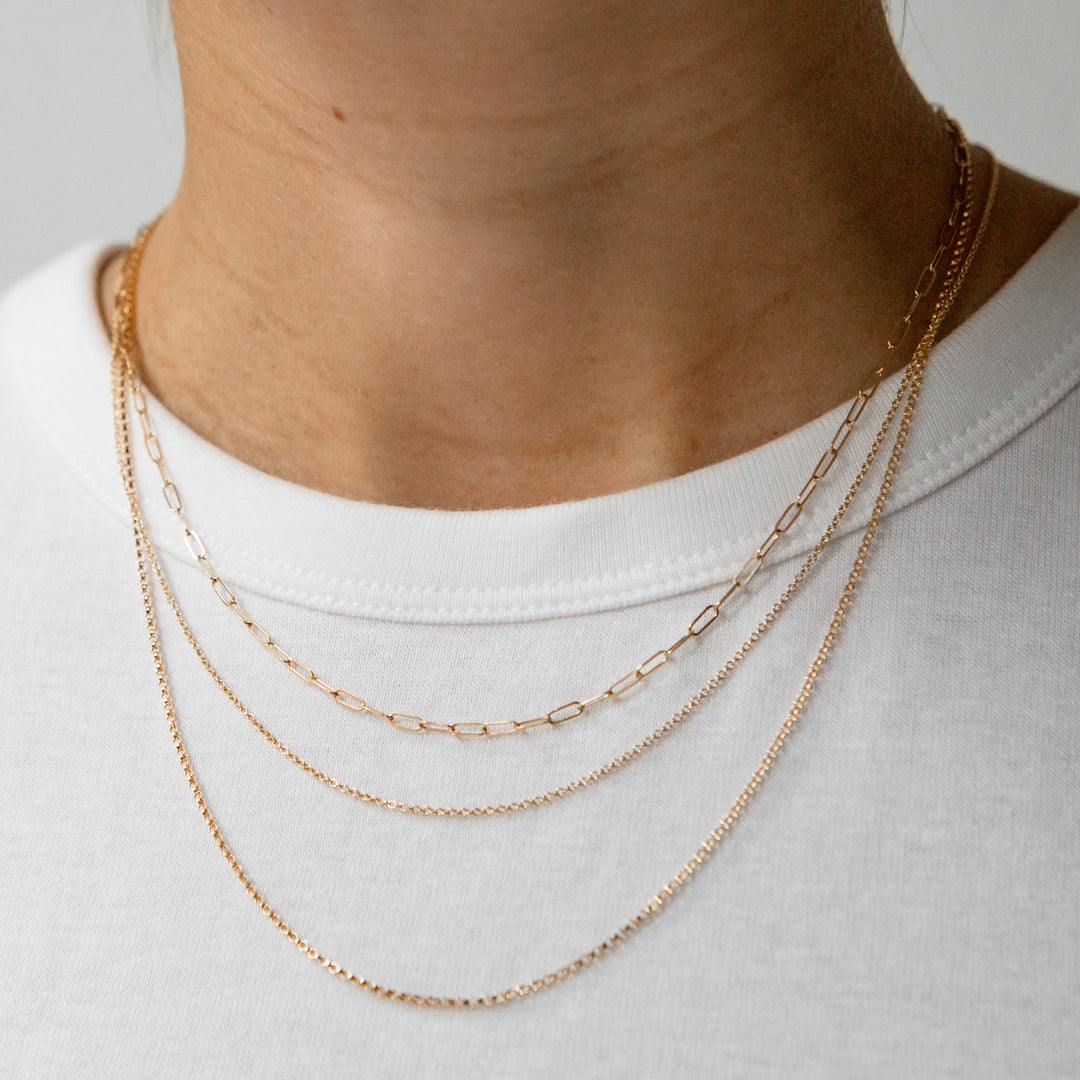 Paperclip Chain Glimmer Necklace