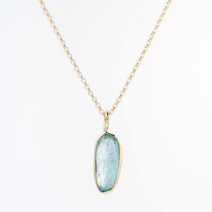 Glacier Gemstone Necklace - Aquamarine in 14k Gold